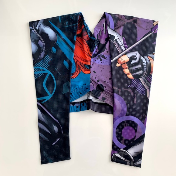 Marvel Avengers Comics Hawkeye Black Widow Leggings Size S - Picture 9 of 12